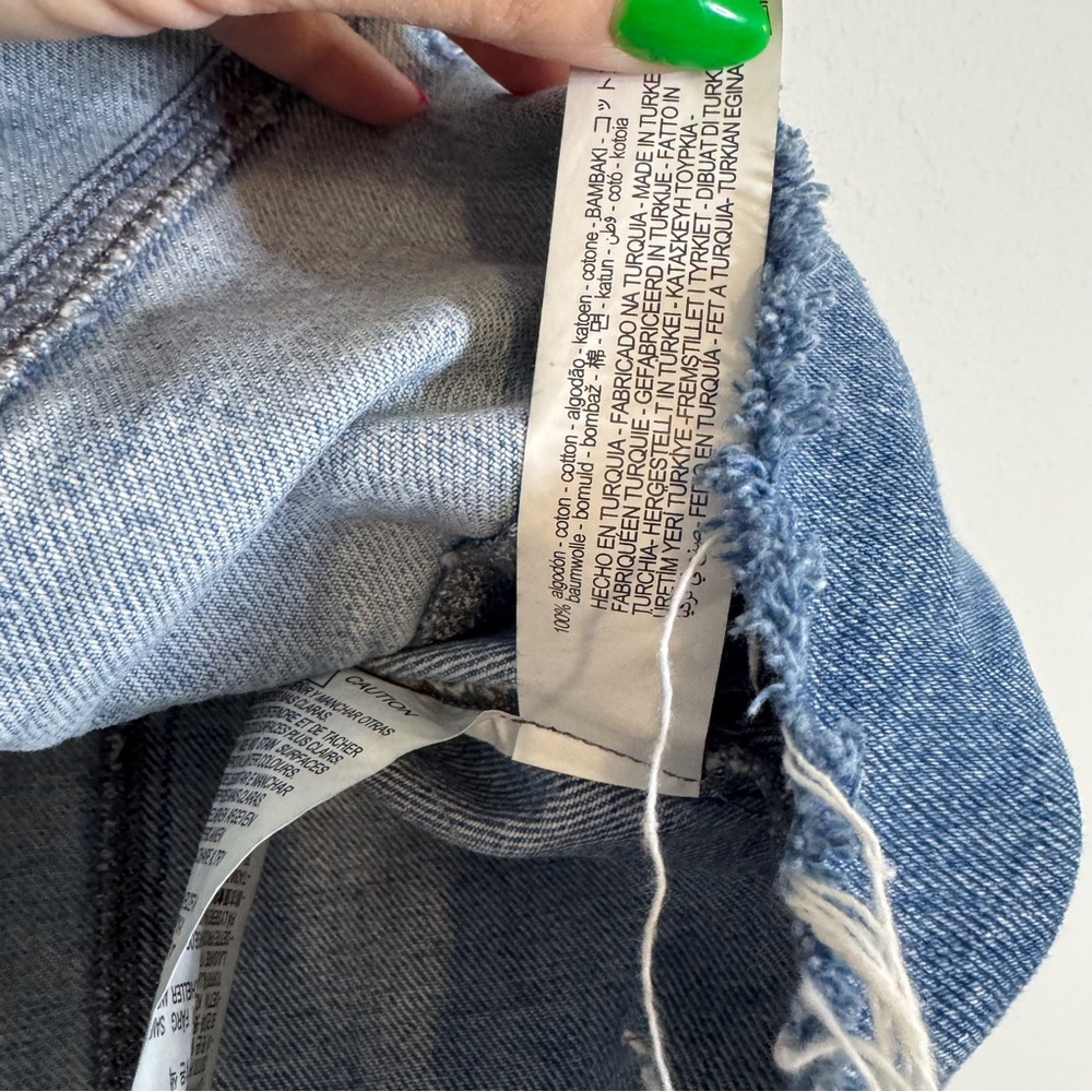 Zara denim patchwork raw hem sleeveless top - Picture 6 of 6